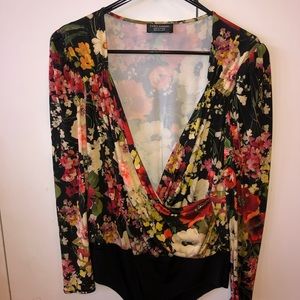 Zara floral bodysuit